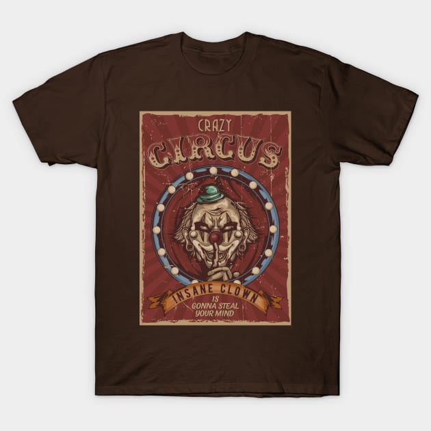 Crazy Circus Insane Clown T-Shirt by WAYOF